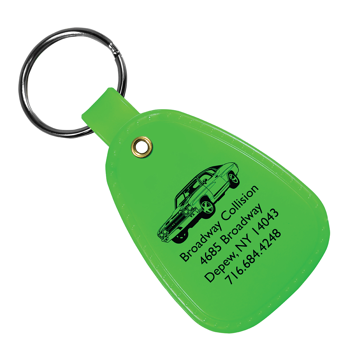 Neon Green color option for Micro Halt Western Saddle Key Tag