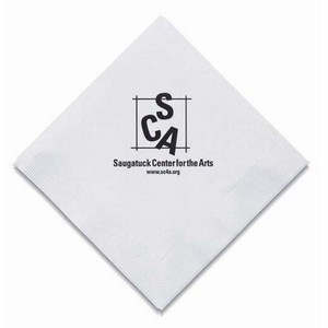Photo of 5"X5" White 2 Ply Beverage Napkins   (High Lines)