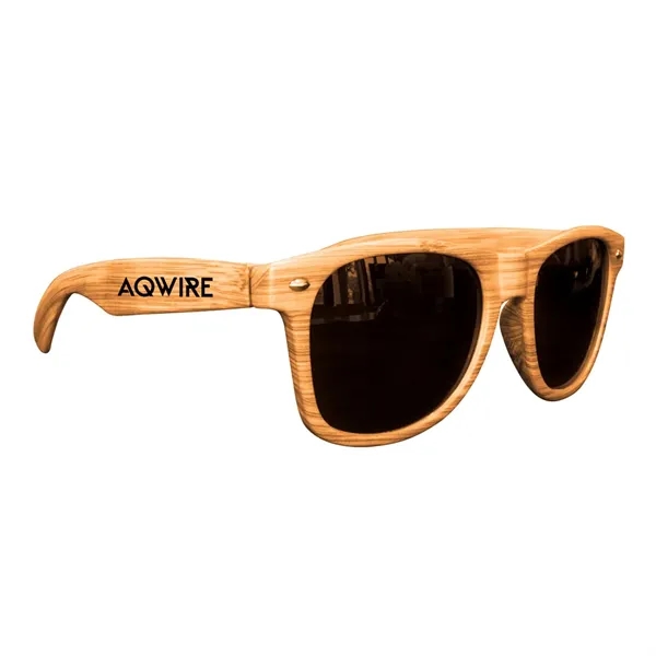 Beige color option for Wood Grain Sunglasses