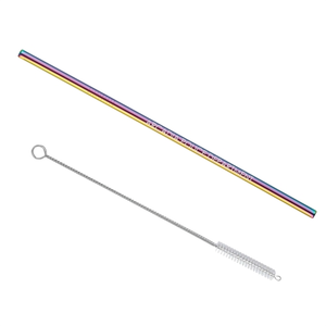 Photo of Colored Stainless Steel Straw With Pipe Cleaner Brush