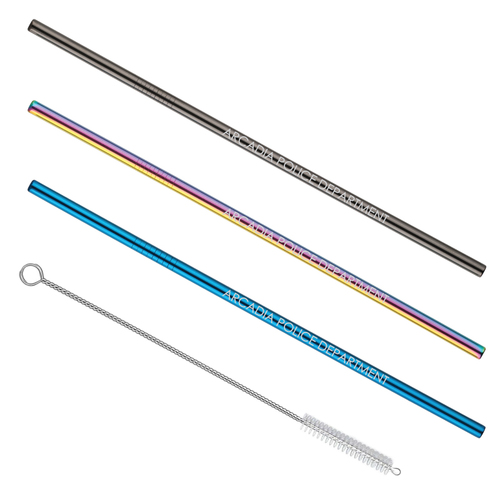 Photo of Colored Stainless Steel Straw With Pipe Cleaner Brush
