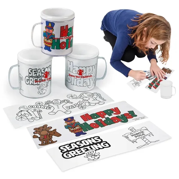 White color option for Holiday Coloring Mug