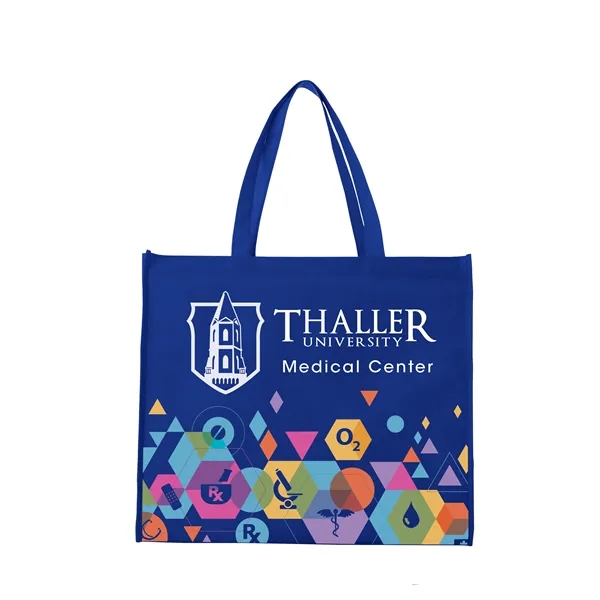 Royal color option for Laminated Non Woven Landscape Tote