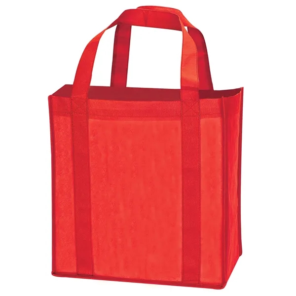 Lipstick Red color option for Laminated Non Woven Grocery Tote