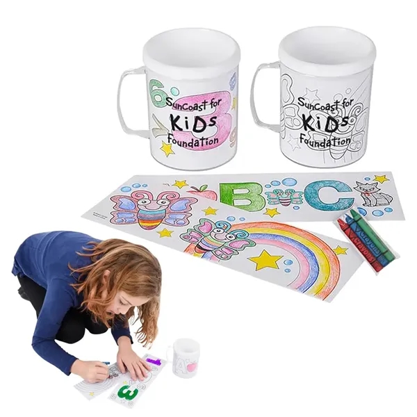 White color option for Mug & Crayon Set