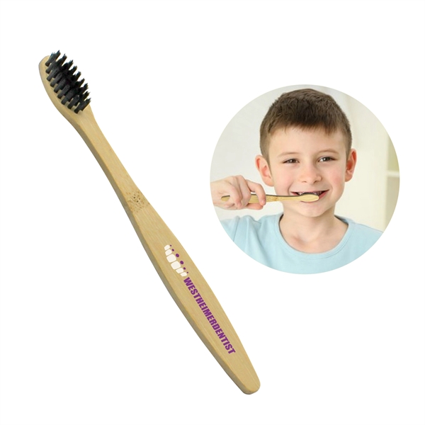 Brown color option for Kids Bamboo Toothbrush