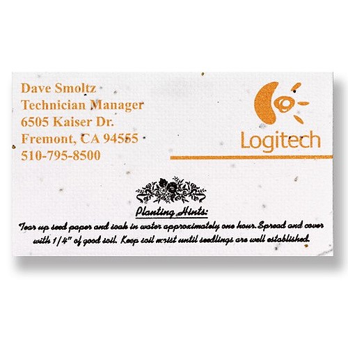 Photo of Seeded Paper Business Card	