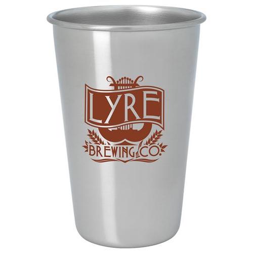 Photo of Stainless Pint Glass   16 Oz.
