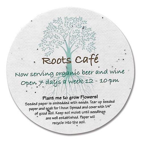 Photo of Seeded Paper Round Coaster	