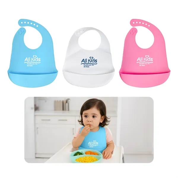 White color option for Silicone Baby Bib