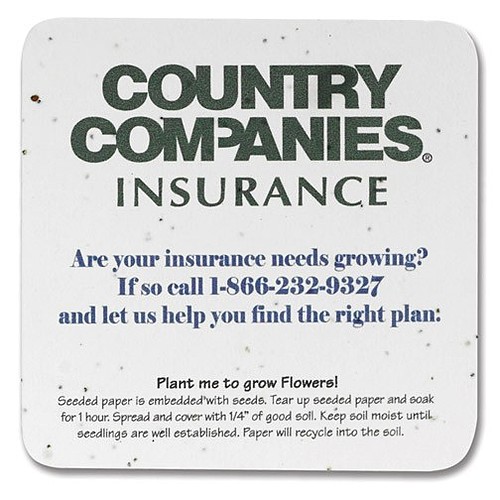 Photo of Seeded Square Paper Coaster	