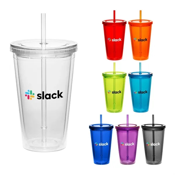 Full Color color option for 17oz Cup W/Straw