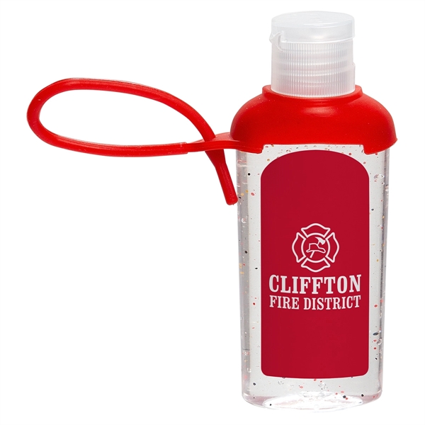 Medium Red color option for Caddy Strap Two Ounce Hand Sanitizer