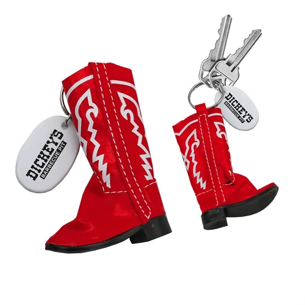 Red color option for Cowboy Boot Keychain