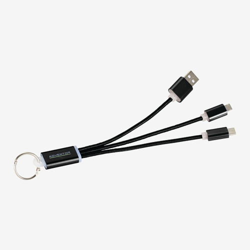 Photo of Metal 3 In 1 Charging Cable With Key Ring