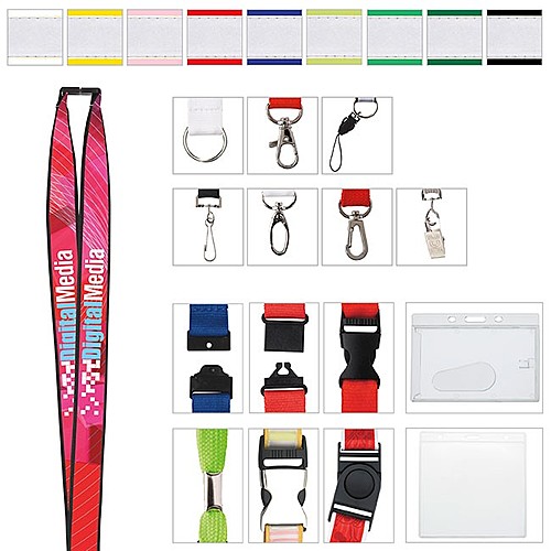 Photo of 3/4" Polyester Lanyard With Ribbon (Heat Transfer)