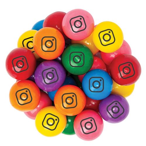 Photo of Unwrapped Large Imprinted Gumballs