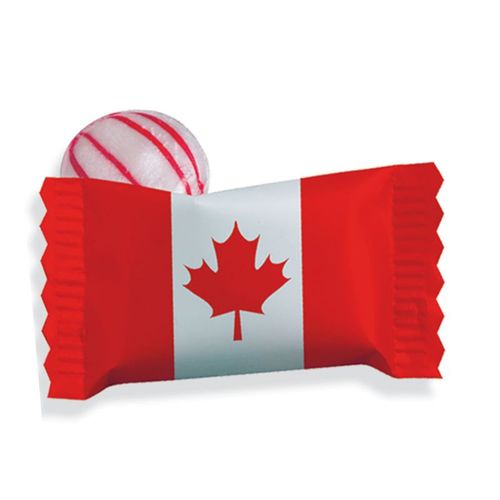 Photo of Individual Canadian Peppermint Stock Wrapped Candy