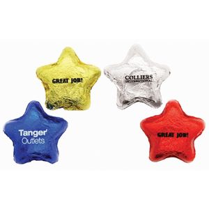 Photo of Imprinted Chocolate Foiled Stars