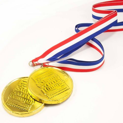 Photo of Wrapped Chocolate Medallion With Ribbon