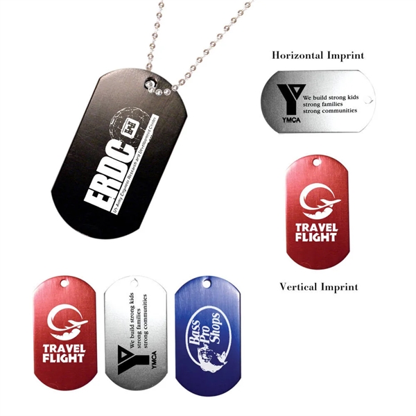Red color option for Dog Tag With 23 1/2" Ball Chain