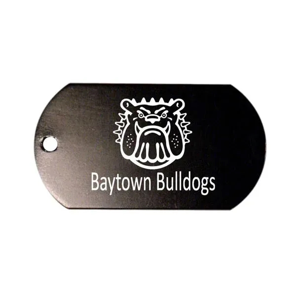 Black color option for Dog Tag With 4 1/2" Ball Chain
