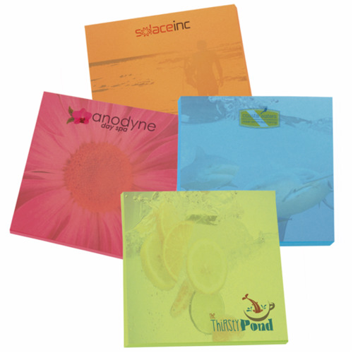 Photo of Bic 3" 3" Adhesive Colored Paper Notepad, 25 Sheet