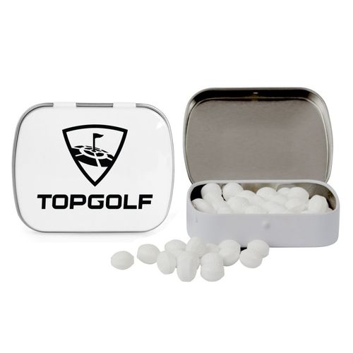 Photo of Domed Tin With Golf Ball Shaped Mints
