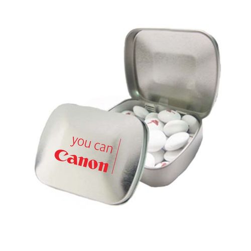 Photo of Domed Tin Imprinted Chocolate Buttons