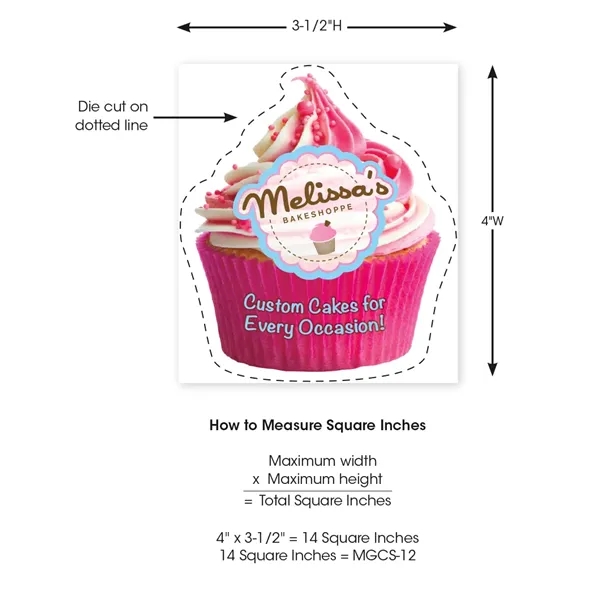 White color option for Bic 30 Mil Custom Shaped Magnet 10.01 12 Square Inches