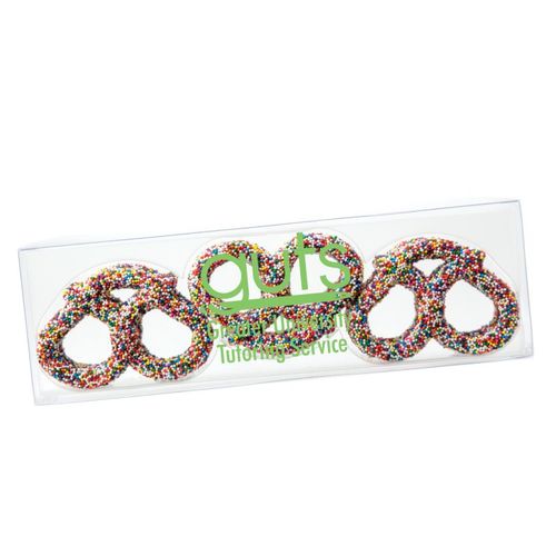 Photo of 3 Ring Pretzel Acetate With Nonpareil Pretzels