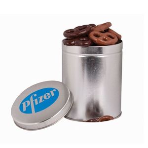 Photo of One Quart Tin With Choc Mini Pretzels