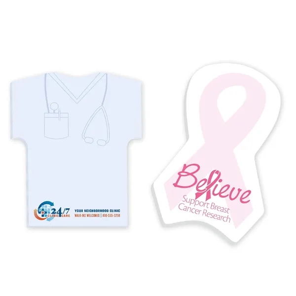 White color option for Bic 4" 6" Adhesive Die Cut Notepad, 25 Sheet