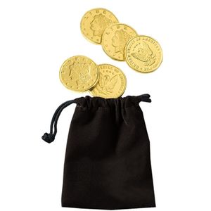 Photo of Velour Pouches With Chocolate Coins