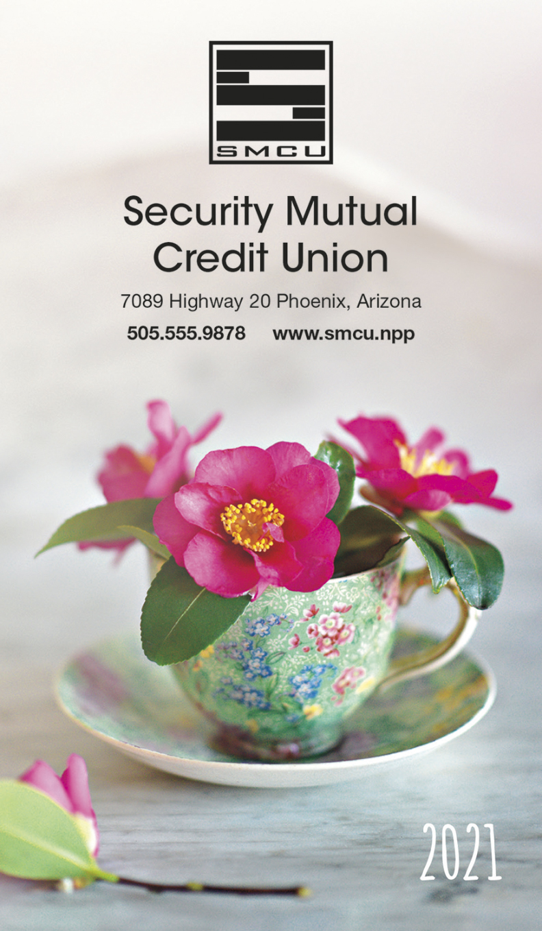 Floral Cover color option for Colorful Impressions Monthly Pocket Planner