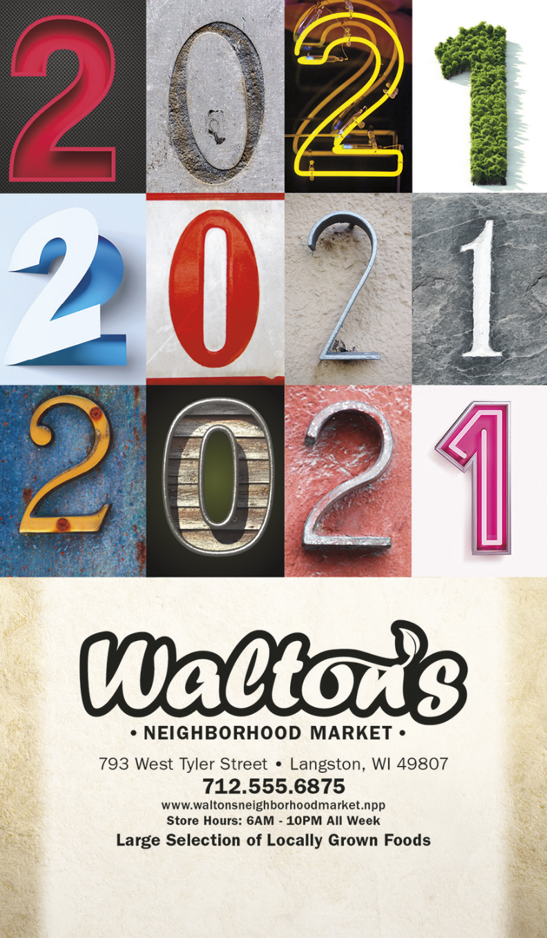 Numbers Cover color option for Colorful Impressions Monthly Pocket Planner