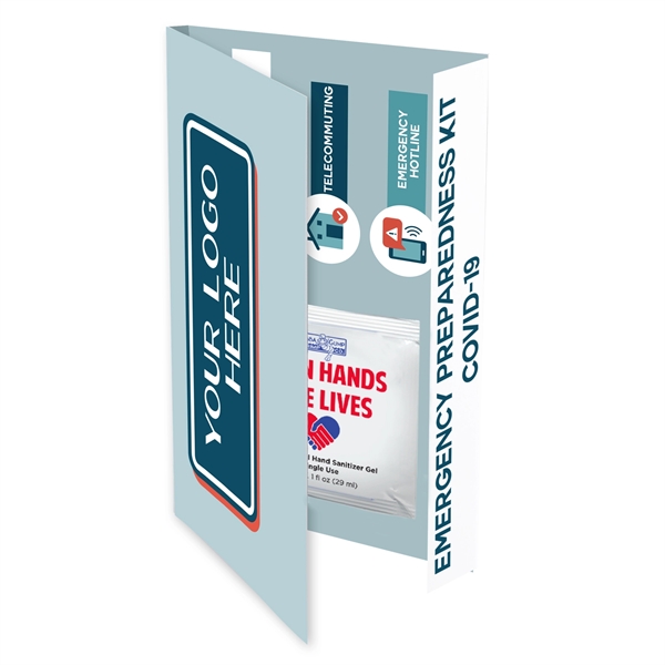 Silver color option for Calling Card With Sanitizer Packet
