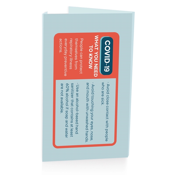 White color option for Calling Card With Sanitizer Packet