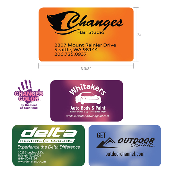 Orange To Yellow color option for Flexible Mood Business Card