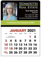 Full Color Stick Up, English Grid Calendar