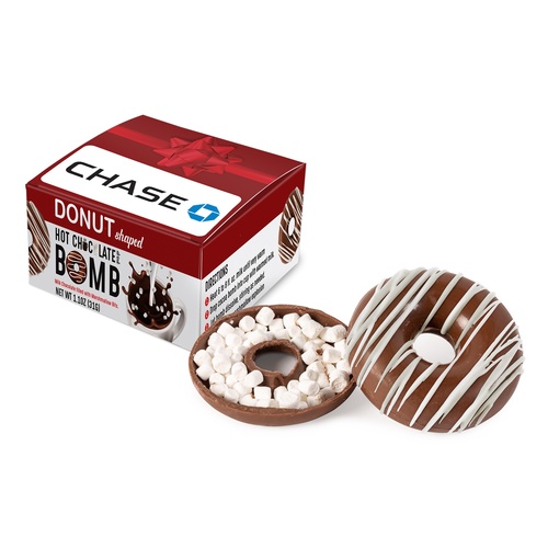 Photo of Donut Shaped Hot Chocolate Bomb With Holiday Drizzle