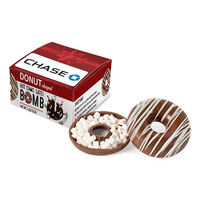 Donut Shaped Hot Chocolate Bomb With Holiday Drizzle