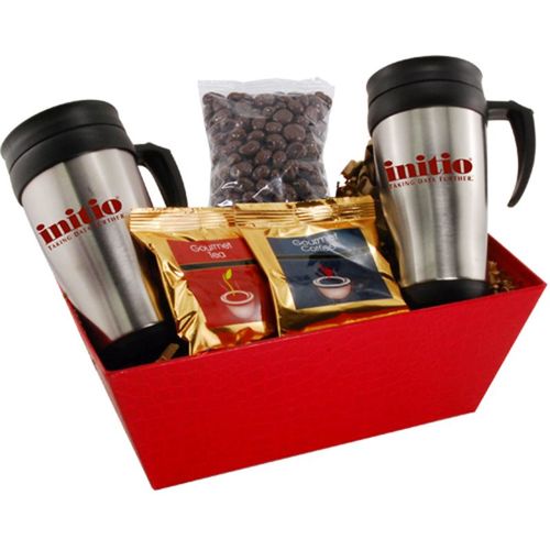 Photo of Tray W/ Mugs And Chocolate Covered Raisins