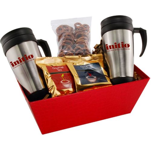 Photo of Tray W/ Mugs And Mini Pretzels