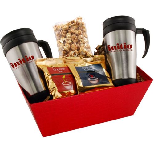 Photo of Tray W/Mugs And Caramel Popcorn