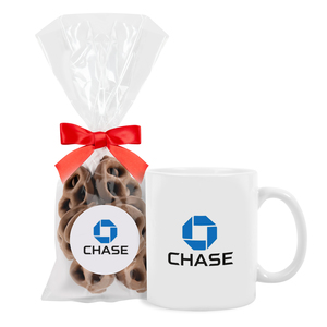 Photo of Mug Gift Set With Milk Chocolate Pretzels