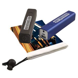 Photo of Power Bank With Bluetooth Speaker In Full Color Drawstring Bag