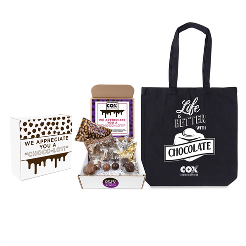 Main photo of We Appreciate You A Choco Lot Mailer With Tote