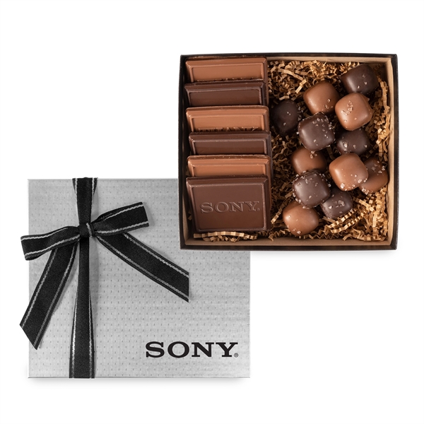Silver color option for 6 Piece Cookie Gift Box With Sea Salt Caramels