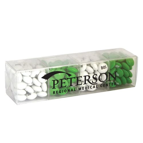 Photo of 4 Cube Acetate Gift Box With Imprinted Chocolate Buttons